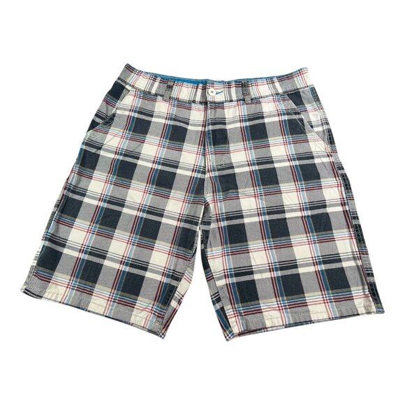 Ocean Pacific Other - Ocean Pacific Chino Short Men 36 Navy Tartan Pocket Skate Surf Y2K OM32Y0013D
